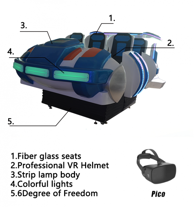 Nhà cung cấp vàng Multi Seats 6seats rạp 9d + 6seats 9d vr máy thực tế ảo