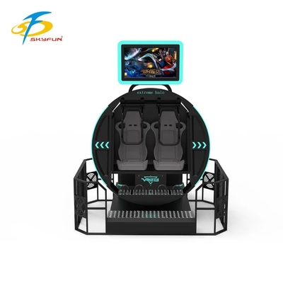 SKYFUN 360° Trải nghiệm mô phỏng chuyển động VR xoay tròn | Ghế thực tế ảo sống động với nền tảng động, nội dung trò chơi AR/VR, tai nghe 4K, theo dõi chuyển động, phản hồi xúc giác và hỗ trợ nhiều người chơi