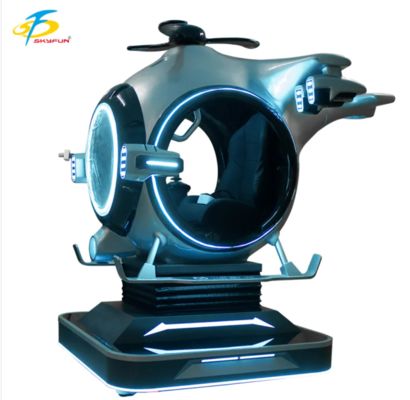 Máy bay trực thăng mô phỏng chuyến bay VR 9D có thể tùy chỉnh | Fun Fighter của SKYFUN – 1 người chơi, hơn 55 trò chơi, Cần điều khiển Thrustmaster, Tai nghe DPVR, Sử dụng trong trung tâm thương mại & khu vui chơi