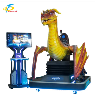 UN Dinosaur 1-Seat VR Cinema Machine with DPVR E3-S Glasses, 55 Games, Dinosaur Roar Effects, Unique Design for Arcades, Malls, Theme Parks & Entertainment Centers