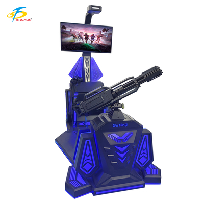 9D VR Gatling Shooting Simulator HTC Vive VR Gun Game với màn hình LCD 42 inch, 5 trò chơi thú vị