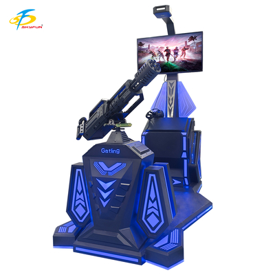 9D VR Gatling Shooting Simulator HTC Vive VR Gun Game với màn hình LCD 42 inch, 5 trò chơi thú vị