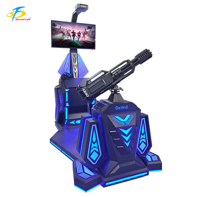 9D VR Gatling Shooting Simulator HTC Vive VR Gun Game với màn hình LCD 42 inch, 5 trò chơi thú vị