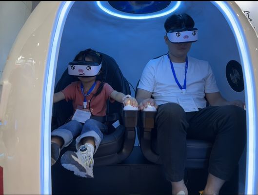 Máy mô phỏng rạp chiếu phim VR 2 chỗ ngồi Fun Space Capsule | Capsule xoay 360° độc quyền, Điều khiển màn hình kép, Hơn 20 trò chơi đặc biệt, Kính DPVR & Đa hiệu ứng – Nhà sản xuất SKYFUN
