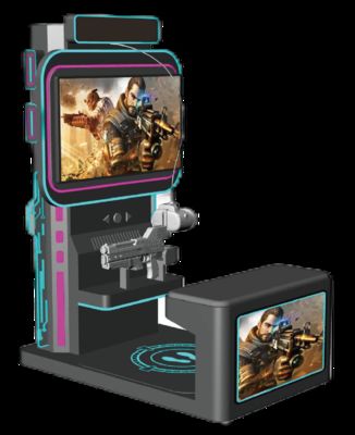 Fun Flyer VR Shooting Simulator ∙ Coin & QR Payment Self-Service, VR Shooting với thiết kế ghế, 10+ Games, DPVR E3S Glasses & 42-Inch Monitor