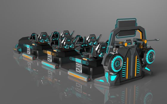 Fun Fly Battleship 6 Seats VR Cinema. Cơ cấu hành động cá nhân, ghế mở rộng, màn hình phía sau lớn, 55 trò chơi, kính DPVR E3-S và màn hình 32 inch