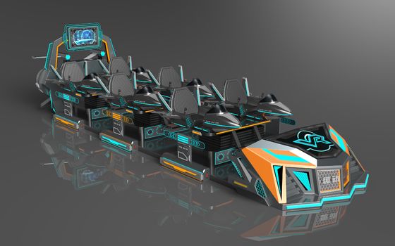 Fun Fly Battleship 6 Seats VR Cinema. Cơ cấu hành động cá nhân, ghế mở rộng, màn hình phía sau lớn, 55 trò chơi, kính DPVR E3-S và màn hình 32 inch