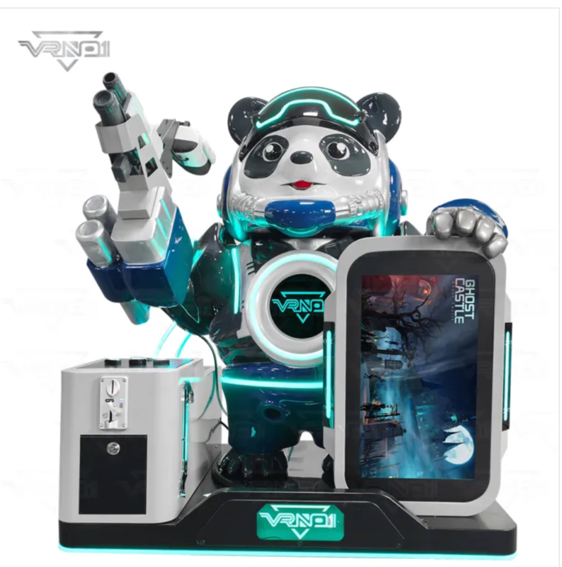 VR Panda Soldier ️ Máy bắn VR tương tác tiên tiến với 7 trò chơi, máy phân phối đồ chơi, hỗ trợ nhiều thanh toán và thiết kế Panda tùy chỉnh cho arcade