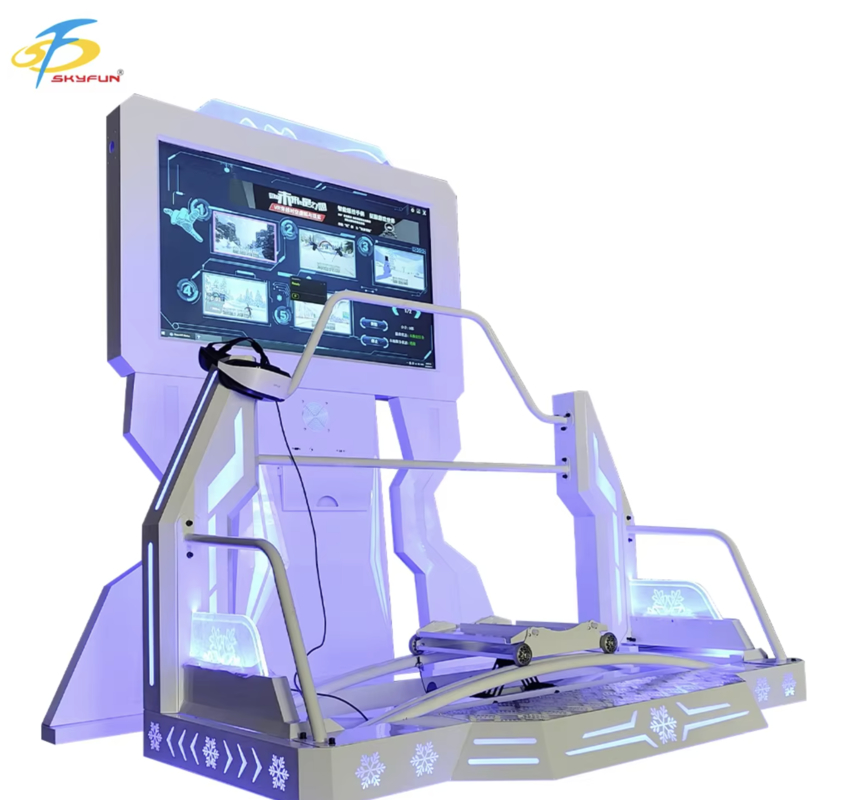 Simulator Trượt tuyết VR Stainless Steel ️ Máy trượt tuyết VR 4D hấp dẫn với 20 trò chơi, trải nghiệm tuyết thực tế, màn hình VR độ nét cao cho Arcades